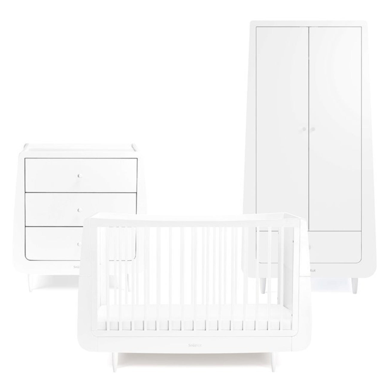 SnuzKot Skandi 3pc Nursery Furniture Set | White