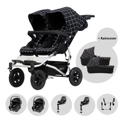 Mountain Buggy Duet Twin Grid Bundle with Maxi-Cosi Pebble 360 Travel System