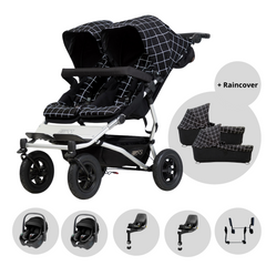 Mountain Buggy Duet Twin Black Bundle Maxi Cosi Pebble 360 Car