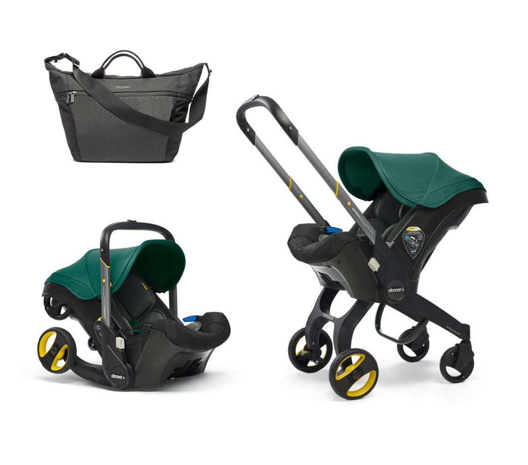 Doona+ Group 0+ Infant Car Seat with All Day Bag | Racing Green