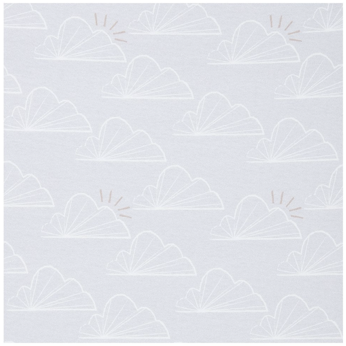 Shnuggle Grey Cloud Fitted Moses Basket Sheets | 2 Pack
