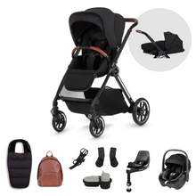 Load image into Gallery viewer, Silver Cross Reef Pushchair, Newborn Pod &amp; Maxi-Cosi Pebble 360 Ultimate Pack - Orbit Black
