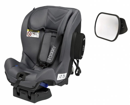 Axkid Move Car Seat 9 - 25 kg - Granite ( Free Car Seat Mirror)