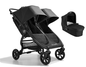 Load image into Gallery viewer, Baby Jogger City Mini GT2 Double Pushchair &amp; Carry Cot - Opulent Black
