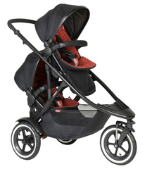 Phil & Teds Sport Verso Tandem Pushchair with Double Kit - Red