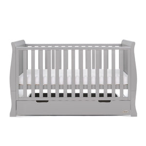 Obaby Stamford Classic Cot Bed & Cot Top Changer - Warm Grey