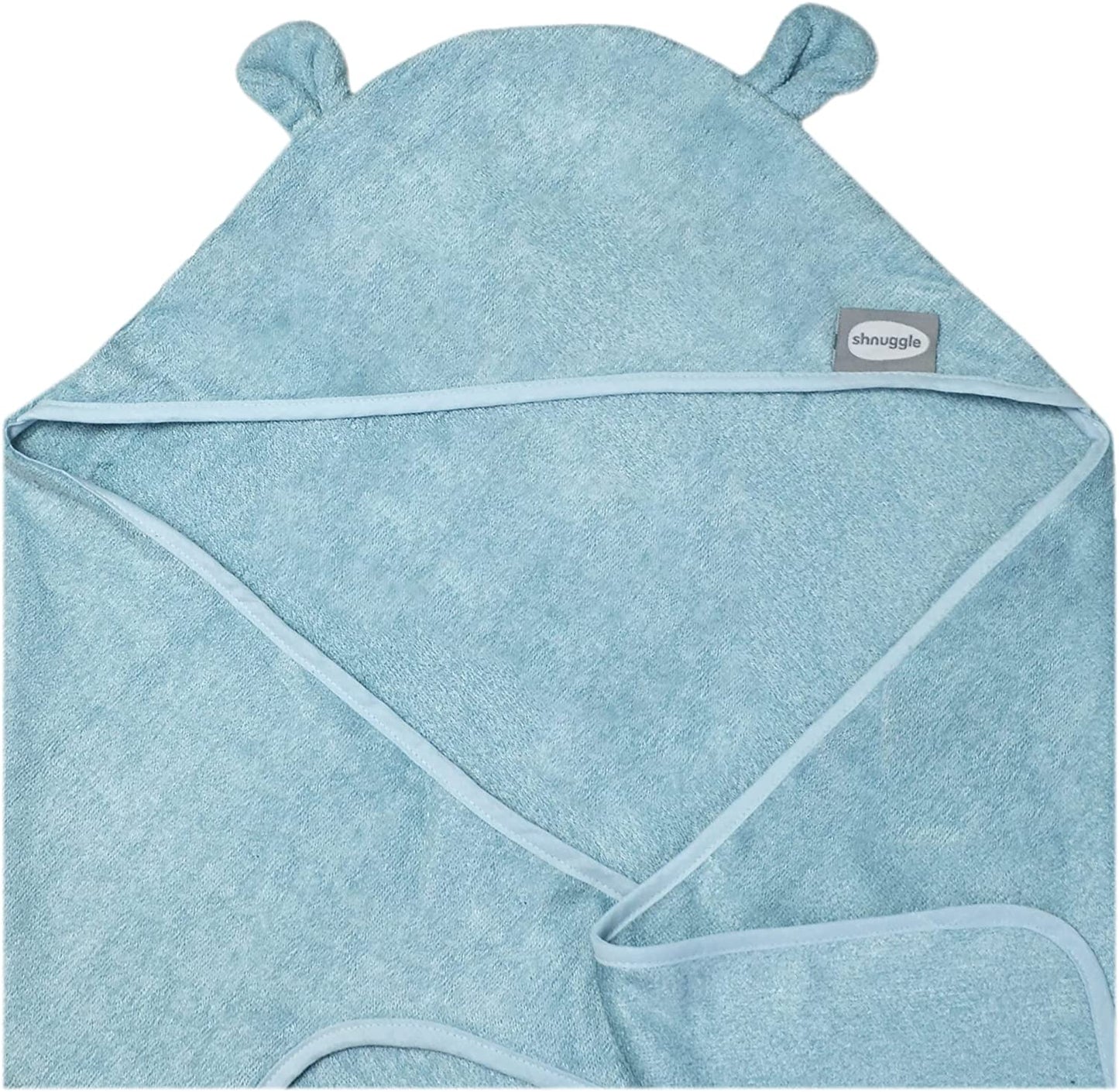Shnuggle Wearable Hooded Wrap Towel with Ears | Blue