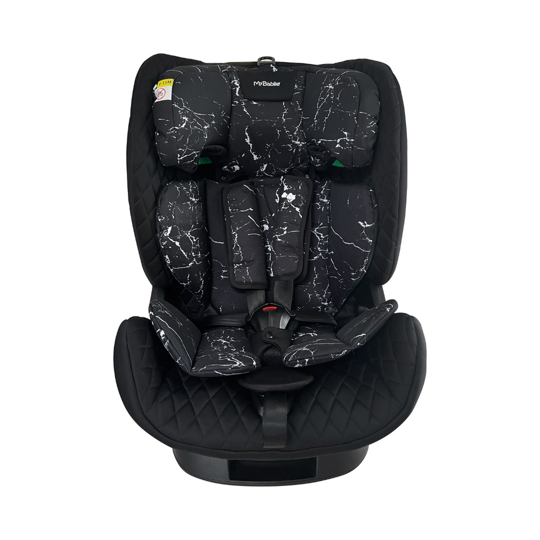 My Babiie Samantha Faiers Group 1/2/3 iSize Isofix Car Seat | Marble Black
