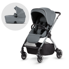 Silver Cross Dune Pushchair & First Bed Folding Carrycot - Glacier