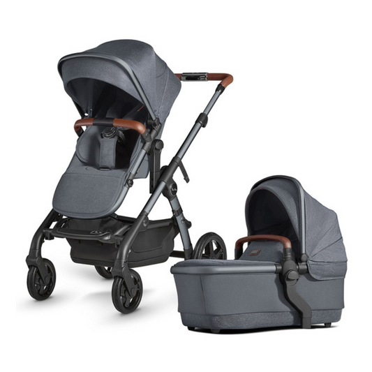 Silver Cross Wave Pushchair & Carrycot - Lunar Grey (FREE Carrycot Stand)