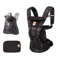Ergobaby Omni Breeze Baby Carrier |  Onyx Blooms & All Weather Cover