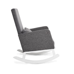 Obaby High Back Rocking Chair - White and Grey