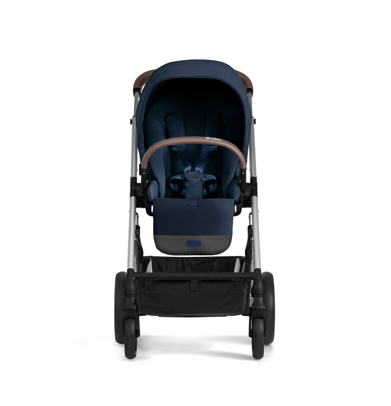 Cybex Balios S Lux Pushchair - Ocean Blue | Silver | Front view