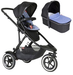Phil & Teds Sport Verso Pushchair with Carrycot Bundle | Blue