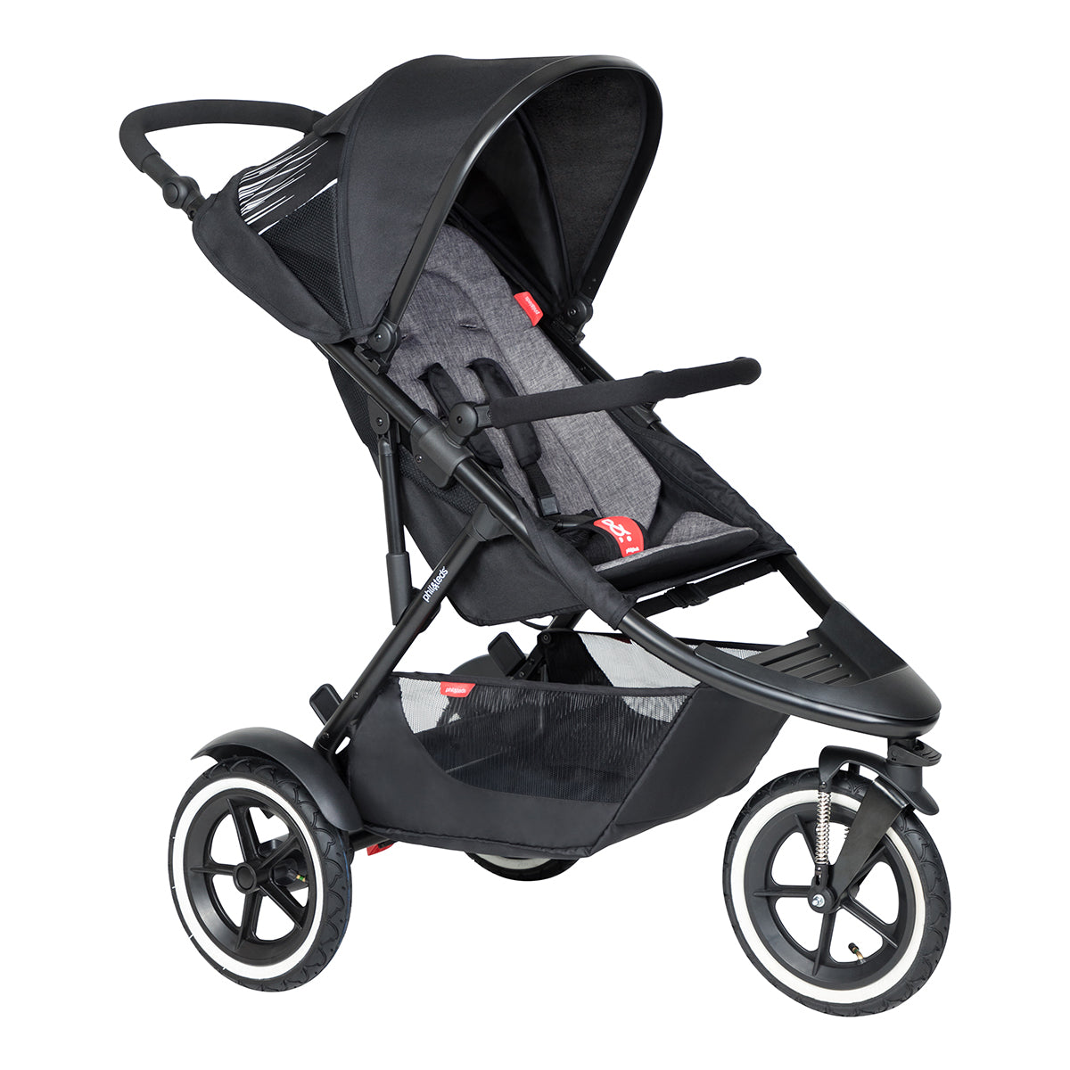 Phil & Teds Sport V6 Double Pushchair | Charcoal Grey