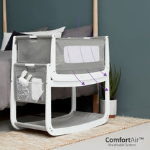 Load image into Gallery viewer, SnuzPod4 Bedside Crib Starter Bundle - Dusk Grey (Grey Sheets)
