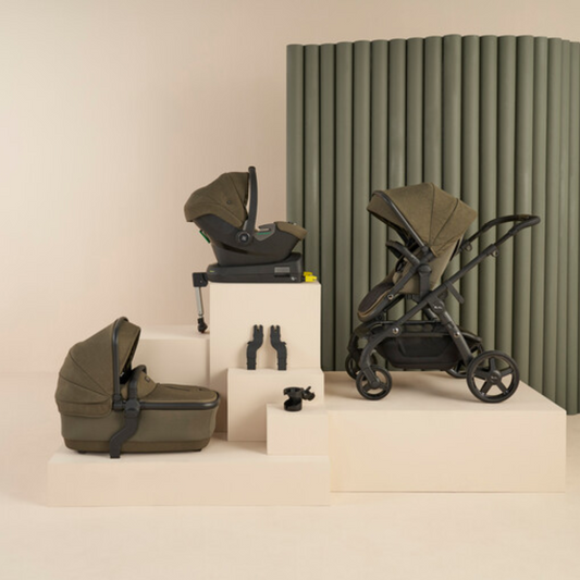 Silver Cross Wave Pushchair & Dream i-Size Travel Pack - Cedar Green (FREE Carrycot Stand)