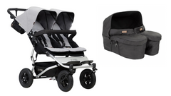 Mountain Buggy Duet with Twin Carrycot Plus | Silver