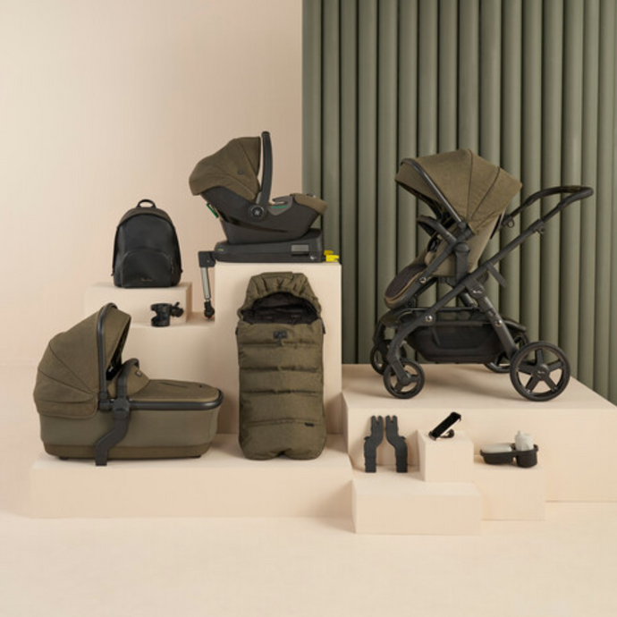 Silver Cross Wave Pushchair & Ultimate Pack - Cedar Green (FREE Carrycot Stand)