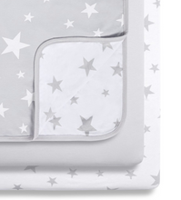 Load image into Gallery viewer, Snuz 3pc Crib Bedding Set | Stars | Grey | Snuzpod | Direct4baby

