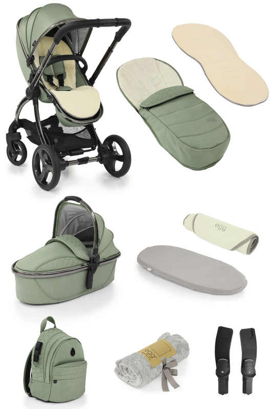 Egg® 2 Snuggle Package 9 Piece Bundle | Seagrass | Green | Stroller | Pushchair | Pram | Direct4baby