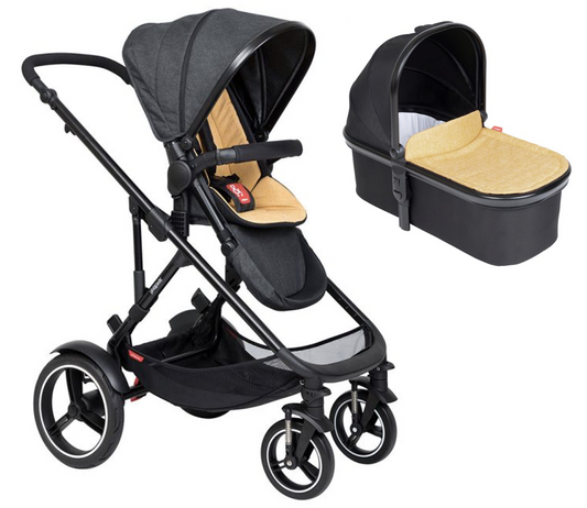 Phil & Teds Voyager V6 Pushchair with Carrycot Bundle |Yellow