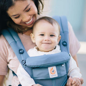ErgoBaby Omni 360 Cool Air Mesh Baby Carrier | Papoose | Baby Wearing | Oxford Blue