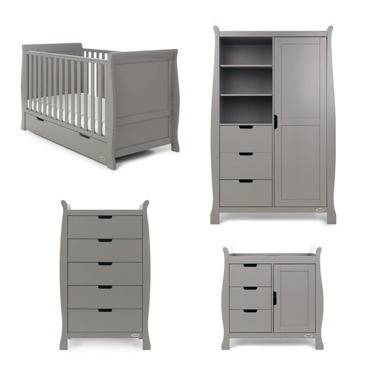 Obaby Stamford Classic 4 Piece Room Set- Taupe