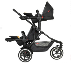 Load image into Gallery viewer, Phil &amp; Teds Sport Verso Double Pushchair | Black | Direct4baby
