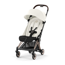 Load image into Gallery viewer, Cybex Coya Platinum Compact Stroller | Off White on Rose Gold

