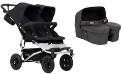 Mountain Buggy Duet with Twin Carrycot Plus | Black