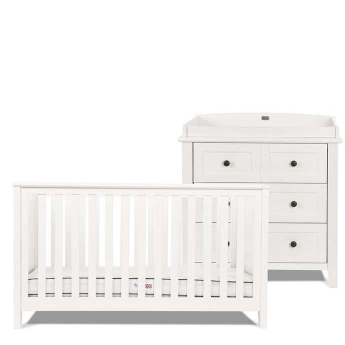 Silver Cross Nostalgia Cotbed & Dresser | White | Direct4baby | Free Delivery