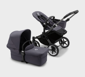 Bugaboo Donkey 5 Twin Pushchair & Maxi-Cosi Pebble 360 Travel System - Graphite / Stormy Blue