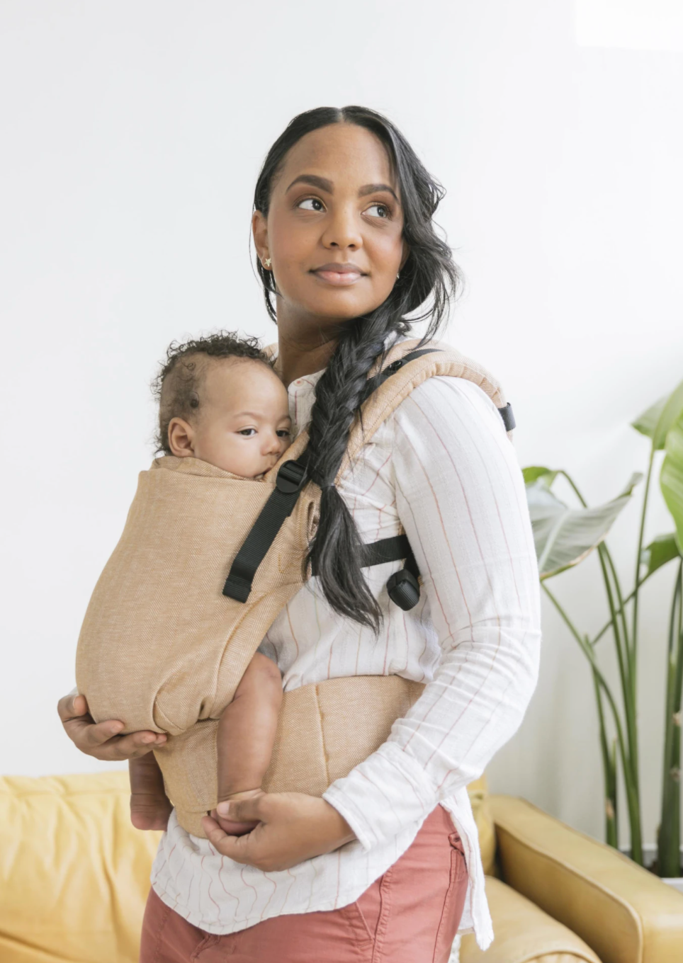 Tula Free to Grow Baby Carrier Linen Mesa Sling Papoose