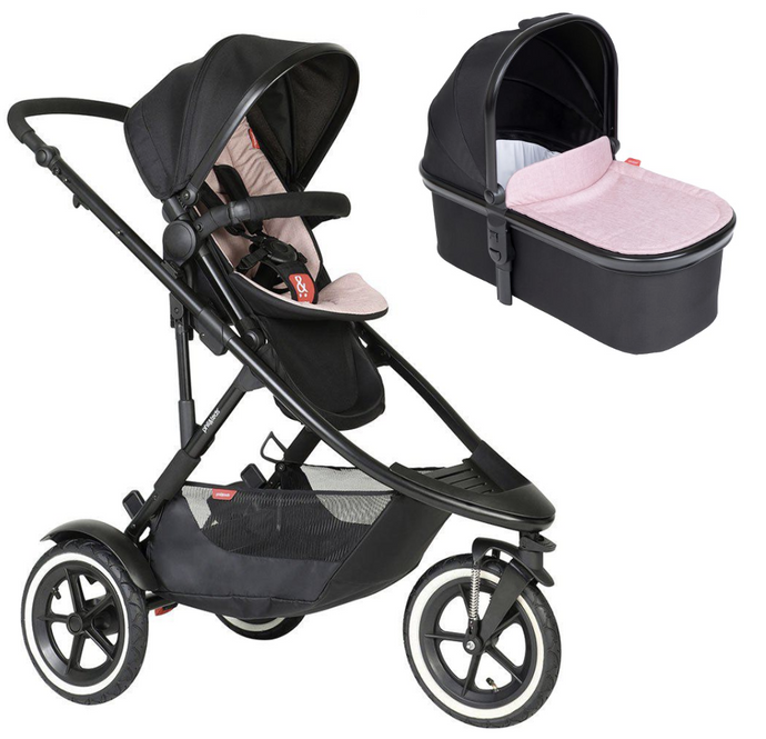 Phil & Teds Sport Verso Pushchair & Carrycot | Bundle | Pink | Direct4baby