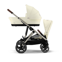 Load image into Gallery viewer, Cybex Gazelle Double Pushchair | Seashell Beige/Taupe | 2023
