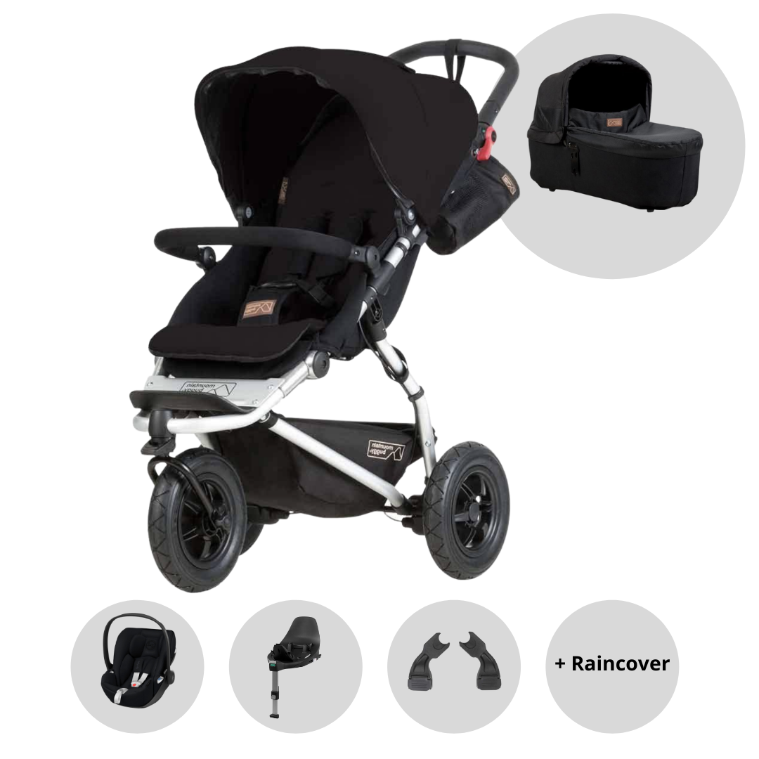 Mountain Buggy Swift Bundle Black Cybex Cloud T Car Seat