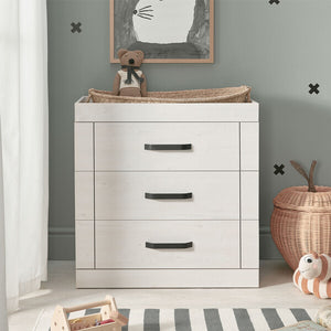 Silver Cross Alnmouth Dresser / Changer Straight on in Lifestyle Image