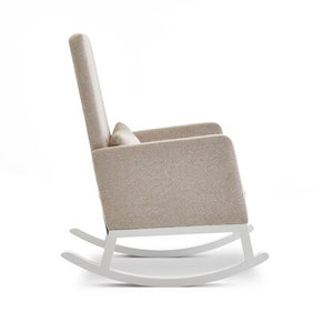 Obaby High Back Rocking Chair - White and Oatmeal