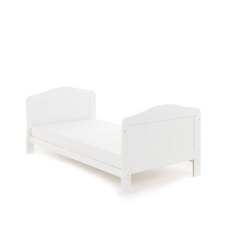 Obaby Whitby Cot Bed & Foam Mattress - White