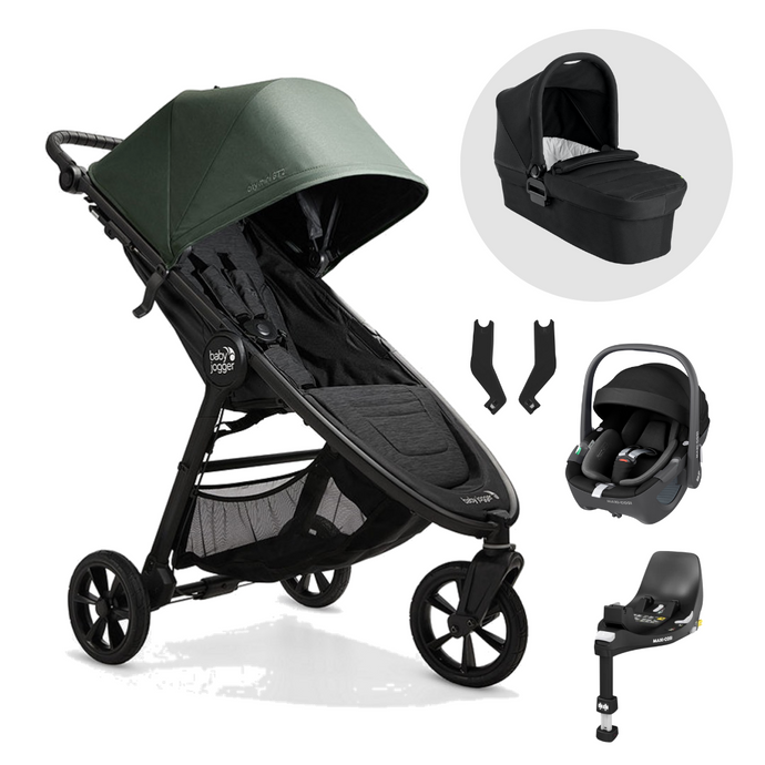 Baby Jogger City Mini GT 2 Travel System with Maxi-Cosi Pebble 360 Car Seat - Briar Green